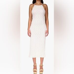 Sanctuary Crochet Halter Midi Dress Size Small